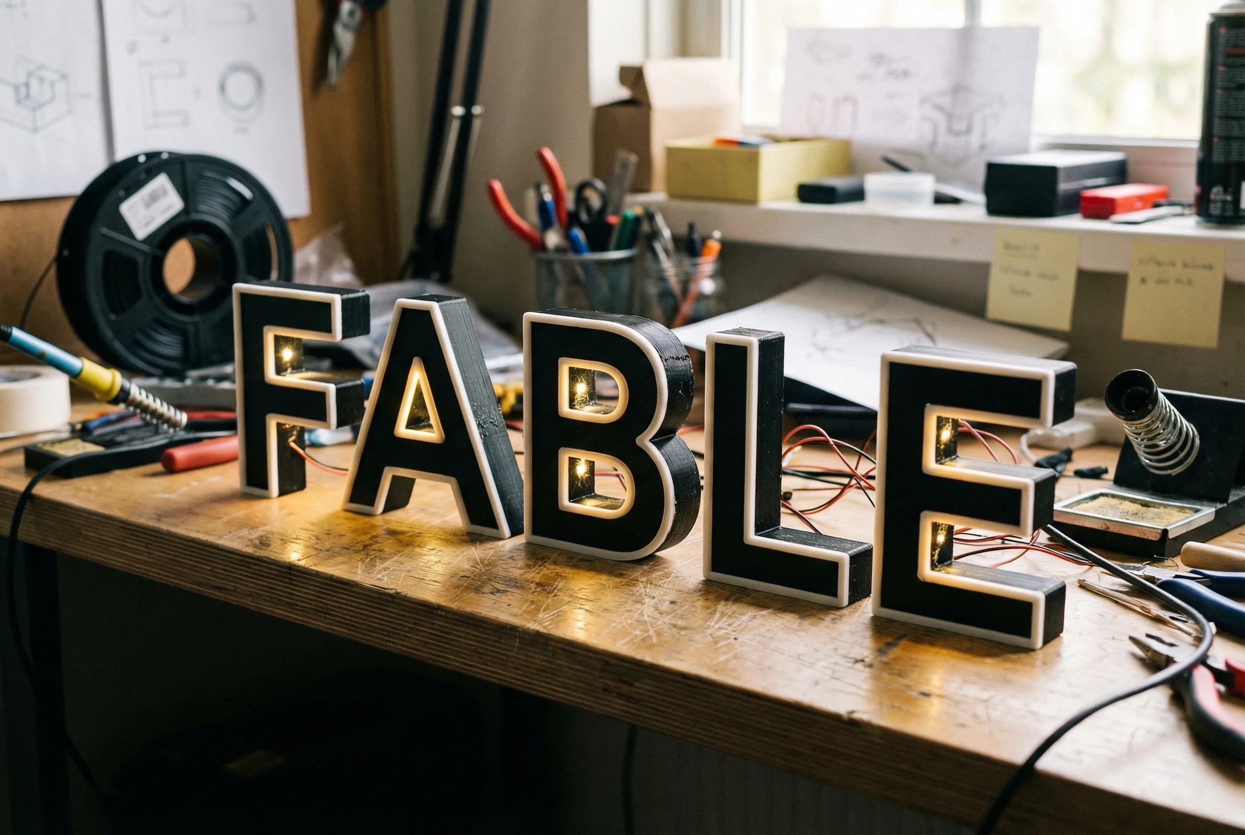 Osvetljeni natpisi — izrada u radionici