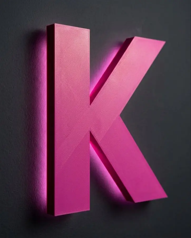 Osvetljeni natpis sa LED pozadinskim osvetljenjem