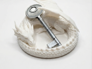 Zmaj držač za ključeve - sa ključem (skala)