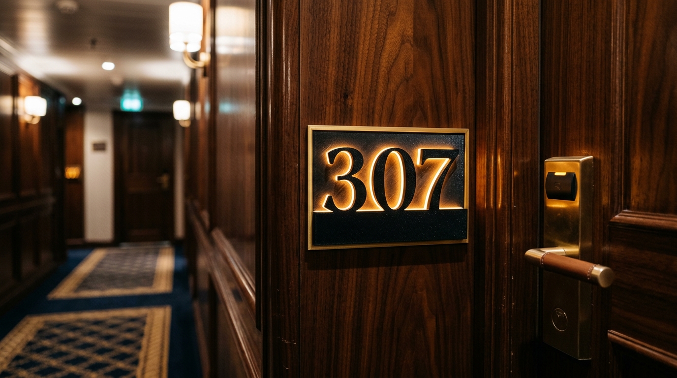 Cruise door signage backlit
