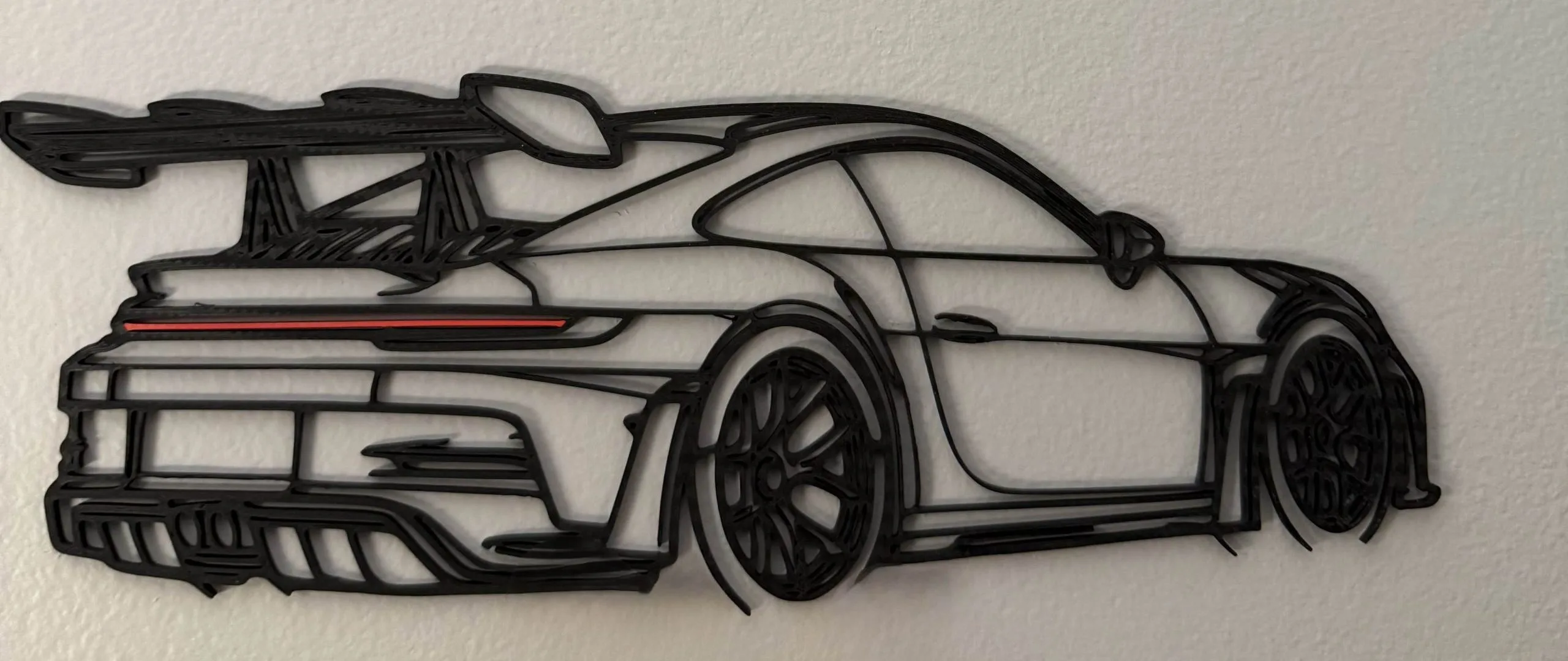 Porsche GT3 RS Zidna Skulptura