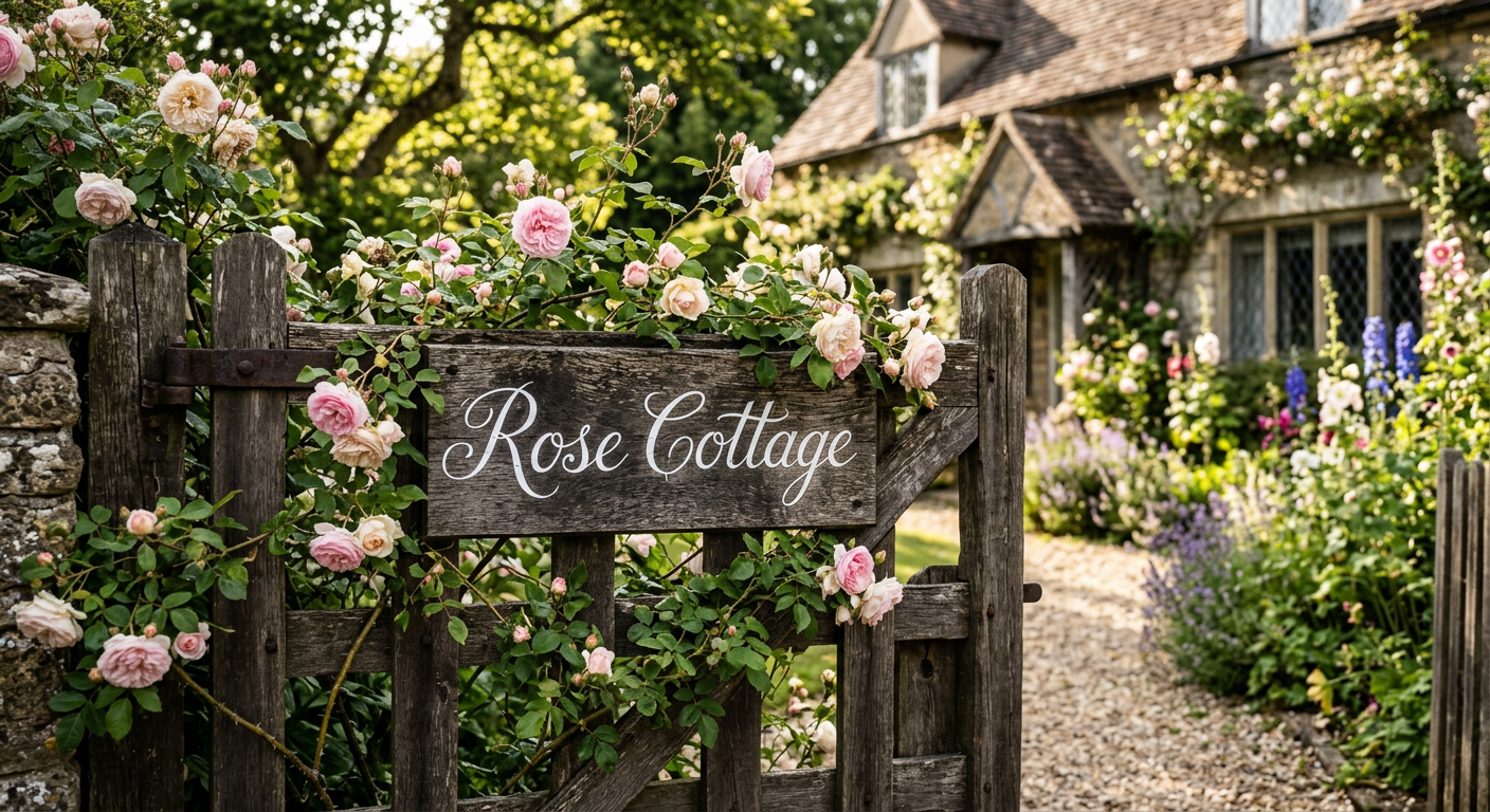 Rukopisni natpis Rose Cottage